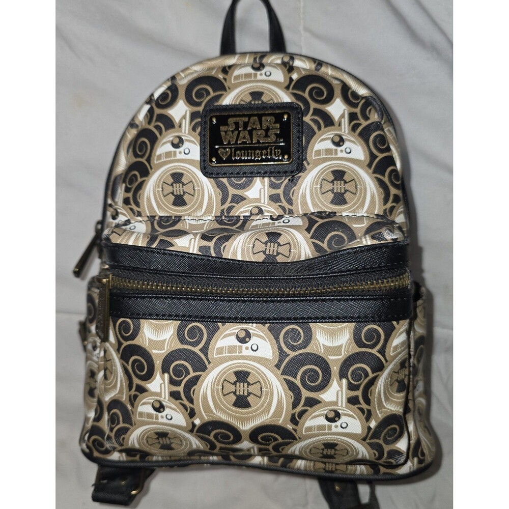 Loungefly Disney star wars droid print mini backpack book ag purse bag tote!